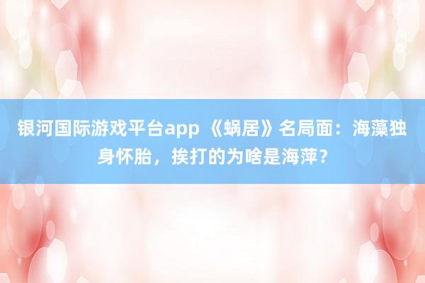 银河国际游戏平台app 《蜗居》名局面：海藻独身怀胎，挨打的为啥是海萍？