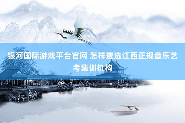 银河国际游戏平台官网 怎样遴选江西正规音乐艺考集训机构
